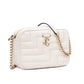 Jimmy Choo White Leather Avenue Camera Shoulder Bag