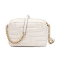 Jimmy Choo White Leather Avenue Camera Shoulder Bag
