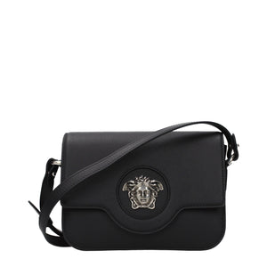 Versace Black Leather Crossbody Bag