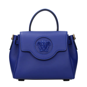 Versace Blue Leather Handbag