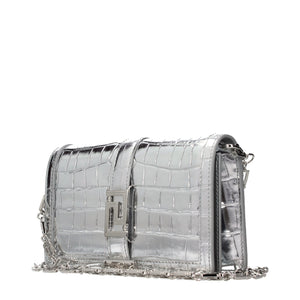 Versace Gray Leather Crossbody Bag