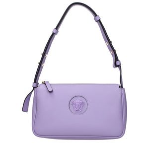 Versace Purple Leather Shoulder Bag