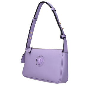 Versace Purple Leather Shoulder Bag