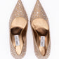 Jimmy Choo Light Bronze Crystal Love 85 Pumps