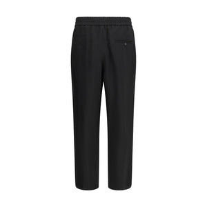 Giorgio Armani Black Viscose Casual Pants