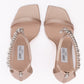 Jimmy Choo Powder Pink Satin Verity Sandals 100