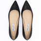 Jimmy Choo Black Coarse Glitter Fabric Alina Bellet Flat