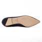 Jimmy Choo Black Coarse Glitter Fabric Alina Bellet Flat