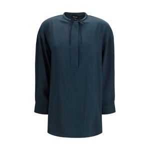 Giorgio Armani Blue Silk Blouse