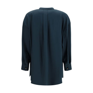 Giorgio Armani Blue Silk Blouse