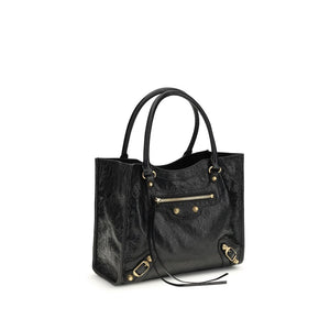 Balenciaga Black Lamb Ovis Aries Aries Shoulder Bag