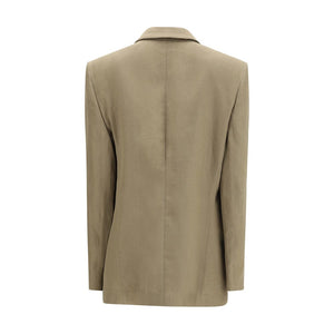 Giorgio Armani Brown Linen Coat