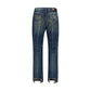 Versace Blue Cotton Straight-Leg Jeans