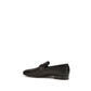 Ferragamo Brown Calf Leather Bos Taurus Slip-On Loafers
