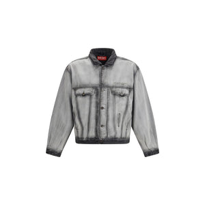 Diesel Gray Cotton Denim Jacket