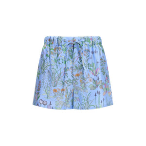 Gucci Blue Silk Shorts