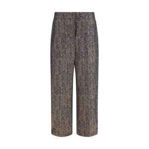 Giorgio Armani Brown Viscose Casual Pants