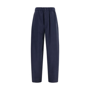 Giorgio Armani Blue Silk Casual Pants