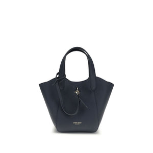 Giorgio Armani Blue Calf Leather Bos Taurus Handbag