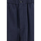 Giorgio Armani Blue Silk Casual Pants