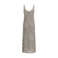 Brunello Cucinelli Gray Linen Casual Dress