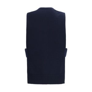 Miu Miu Blue Cashmere Sleeveles Sweater