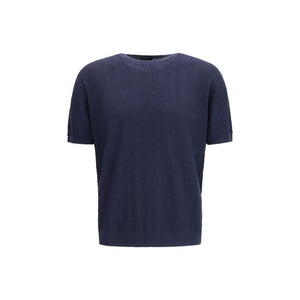 Giorgio Armani Blue Silk Sweatshirt