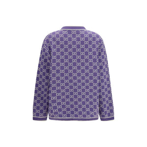 Gucci Purple Cotton Cardigan