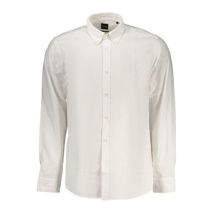 Hugo Boss White Cotton Men's Shirt