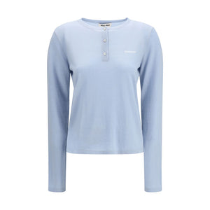 Miu Miu Blue Cashmere Sportswear