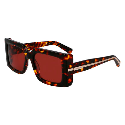 Ferragamo Brown Acetate Sunglasses