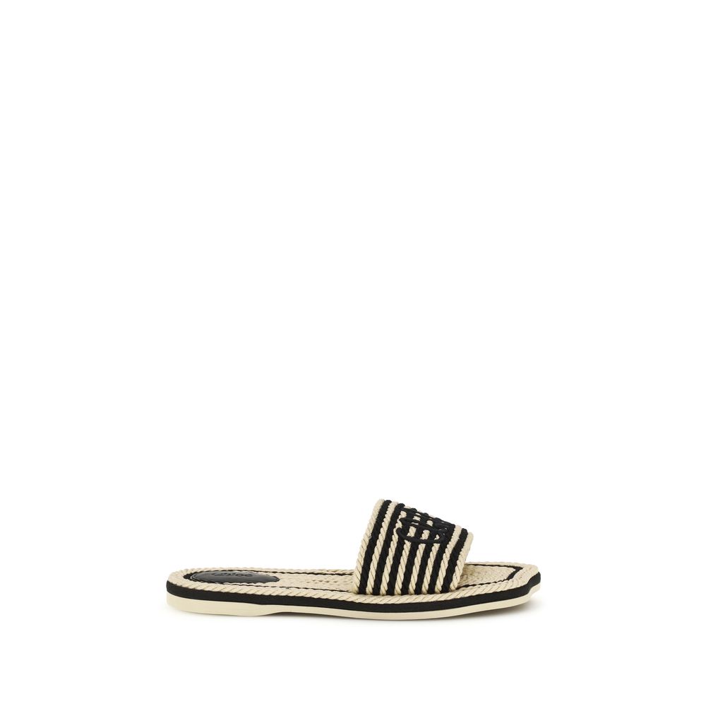Chloé Multicolor Raffia Sandals