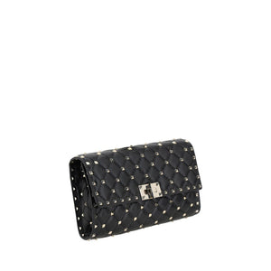 Valentino Garavani Black Lamb Ovis Aries Aries Shoulder Bag