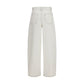 Jacquemus White Cotton High-Waisted Jean