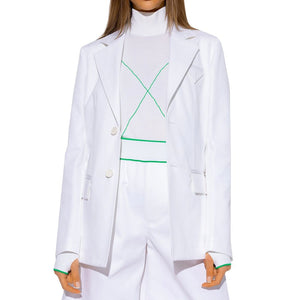 Bottega Veneta White Cotton Blazer