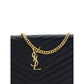 Saint Laurent Black Lamb Ovis Aries Aries Shoulder Bag