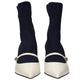 Jimmy Choo Blue Fabric Ankle Boots