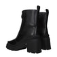 Jimmy Choo Black Leather Ankle Boots