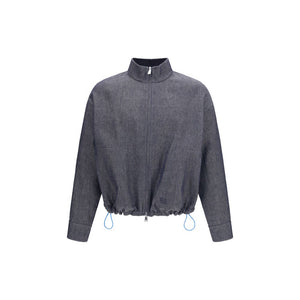 Fendi Blue Linen Denim Jacket