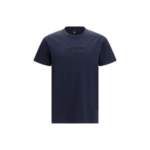 Fendi Blue Cotton T-Shirt