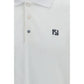 Fendi White Cotton Polo Shirt