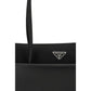 Prada Black Calf Leather Bos Taurus Handbag