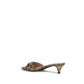 Gucci Beige Polyester Stiletto Heel Sandals