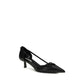 Prada Black Calf Leather Bos Taurus Mid Heel Pumps