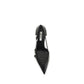 Prada Black Calf Leather Bos Taurus Mid Heel Pumps