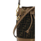 Fendi Brown Calf Leather Bos Taurus Backet Bag