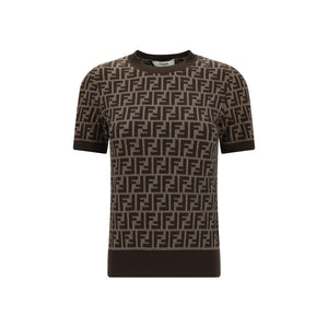 Fendi Brown Cotton T-Shirt