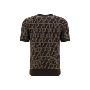 Fendi Brown Cotton T-Shirt