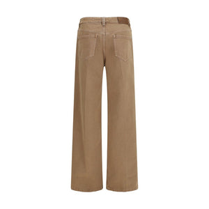 Brunello Cucinelli Brown Cotton Straight-Leg Jeans