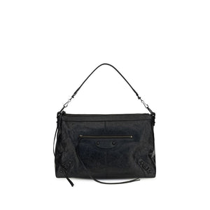 Balenciaga Black Lamb Ovis Aries Aries Shoulder Bag